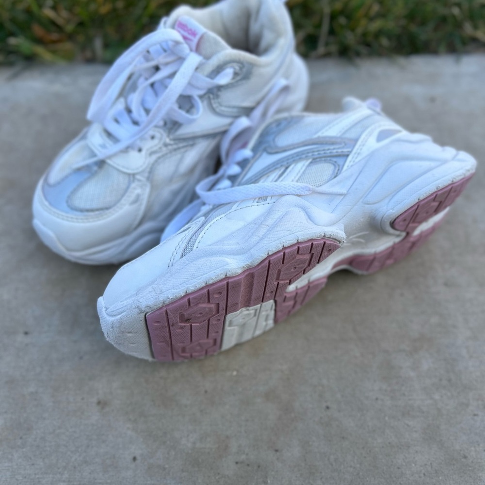 Reebok Kids White and Pink Sneakers